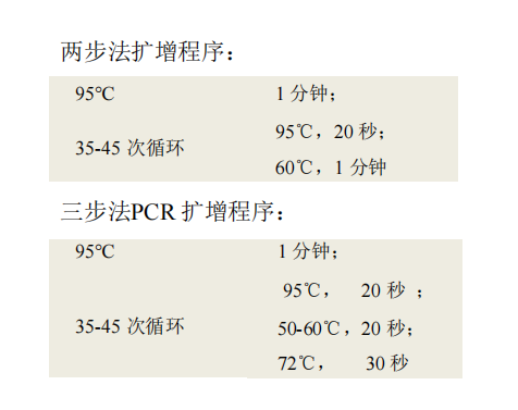 常用 PCR 循環